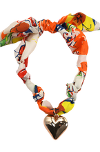 Load image into Gallery viewer, Floral Heart Scarf Charm Necklace