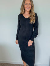 Load image into Gallery viewer, Kathryn Ribbed Knit Midi Length Sweater Dress