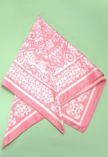 Load image into Gallery viewer, Paisley Pink Bandana Scarf
