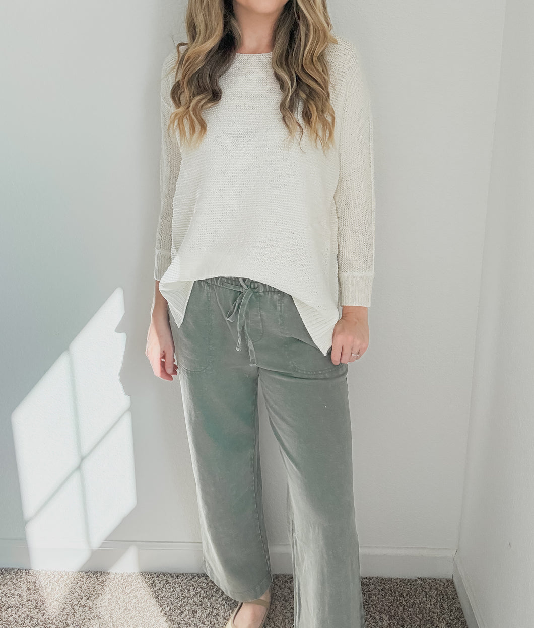 Callie Sage Drawstring Pants