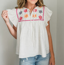 Load image into Gallery viewer, Kate Floral Embroidered Top
