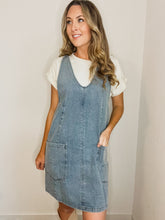 Load image into Gallery viewer, Rylee Denim Overall Dress
