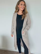 Load image into Gallery viewer, Caroline Long Open Front Cardigan with Hoodie
