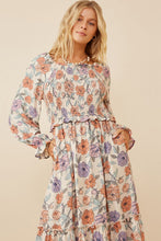 Load image into Gallery viewer, Elizabeth Romantic Floral Smocked Bodice Dress
