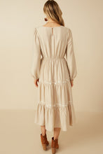 Load image into Gallery viewer, Nora Floral Crochet Detail Long Sleeve Dress
