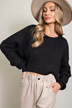 Load image into Gallery viewer, Kate Cropped Long Sleeve Knit Sweater
