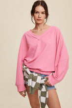 Load image into Gallery viewer, Brandi Pink Waffle Knit Top
