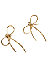 Load image into Gallery viewer, 18K Stainless Steel Bow Earrings
