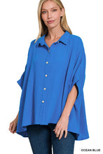 Load image into Gallery viewer, Sami Double Gauze Ocean Blue Button Down
