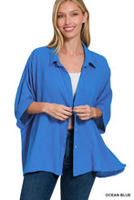 Load image into Gallery viewer, Sami Double Gauze Ocean Blue Button Down
