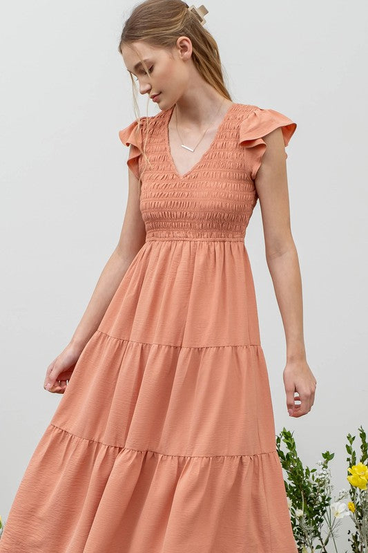 Bre Tiered Midi Dress