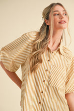 Load image into Gallery viewer, Lainey Mustard Stripe Button Down
