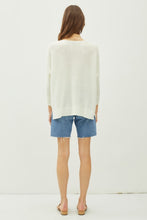 Load image into Gallery viewer, Scarlett Classic Ivory 3/4 Sleeve Sweater
