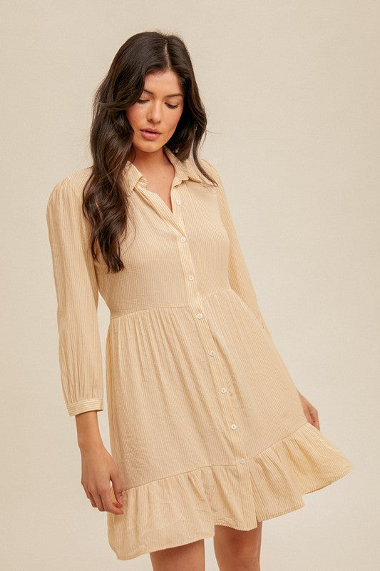 Addison Tie Waist Shirt Dress