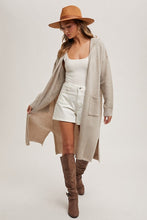 Load image into Gallery viewer, Caroline Long Open Front Cardigan with Hoodie
