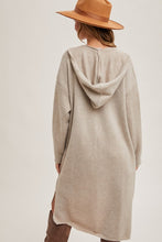 Load image into Gallery viewer, Caroline Long Open Front Cardigan with Hoodie
