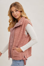 Load image into Gallery viewer, Emma Fleece Sherpa Vest- Rose Color
