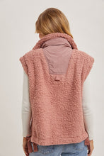 Load image into Gallery viewer, Emma Fleece Sherpa Vest- Rose Color
