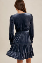 Load image into Gallery viewer, Stella Velvet Ruffled Dress
