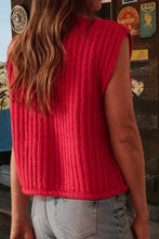 Load image into Gallery viewer, All the Rage Solid Textured Side Pockets Buttoned Sweater Vest
