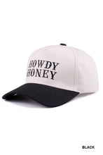 Load image into Gallery viewer, Howdy Honey Hat- Black
