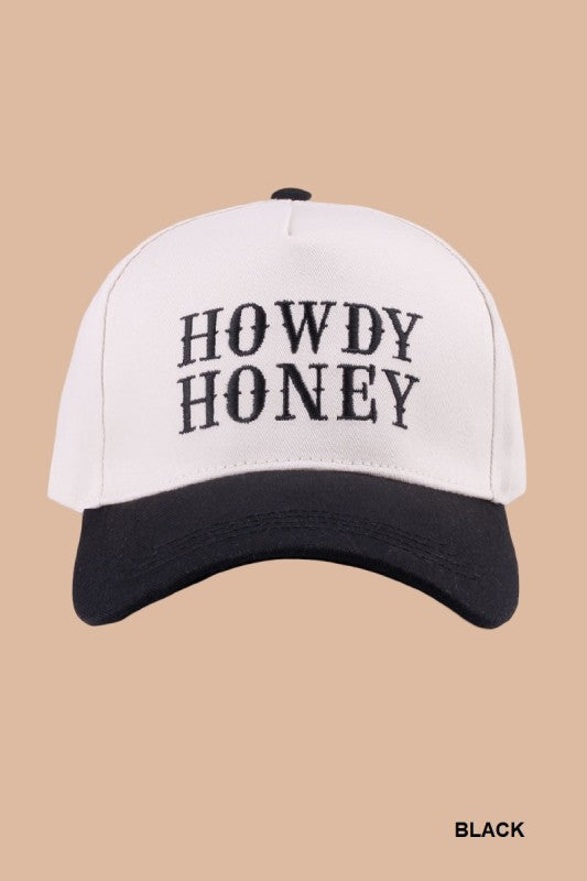 Howdy Honey Hat- Black