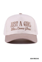 Load image into Gallery viewer, Just A Girl Who Loves Jesus Hat- Tan
