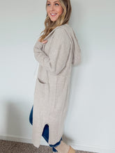 Load image into Gallery viewer, Caroline Long Open Front Cardigan with Hoodie
