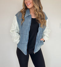 Load image into Gallery viewer, Piper Quilted Denim Jacket
