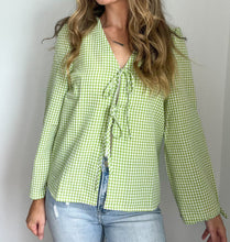 Load image into Gallery viewer, Kathryn Plaid Front Tie Top
