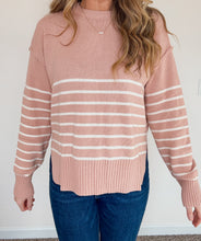 Load image into Gallery viewer, Natalie Drop Shoulder Knit Striped Sweater
