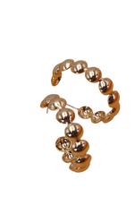 Load image into Gallery viewer, Gold Bubble Hoop Earrings
