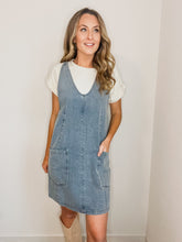 Load image into Gallery viewer, Rylee Denim Overall Dress
