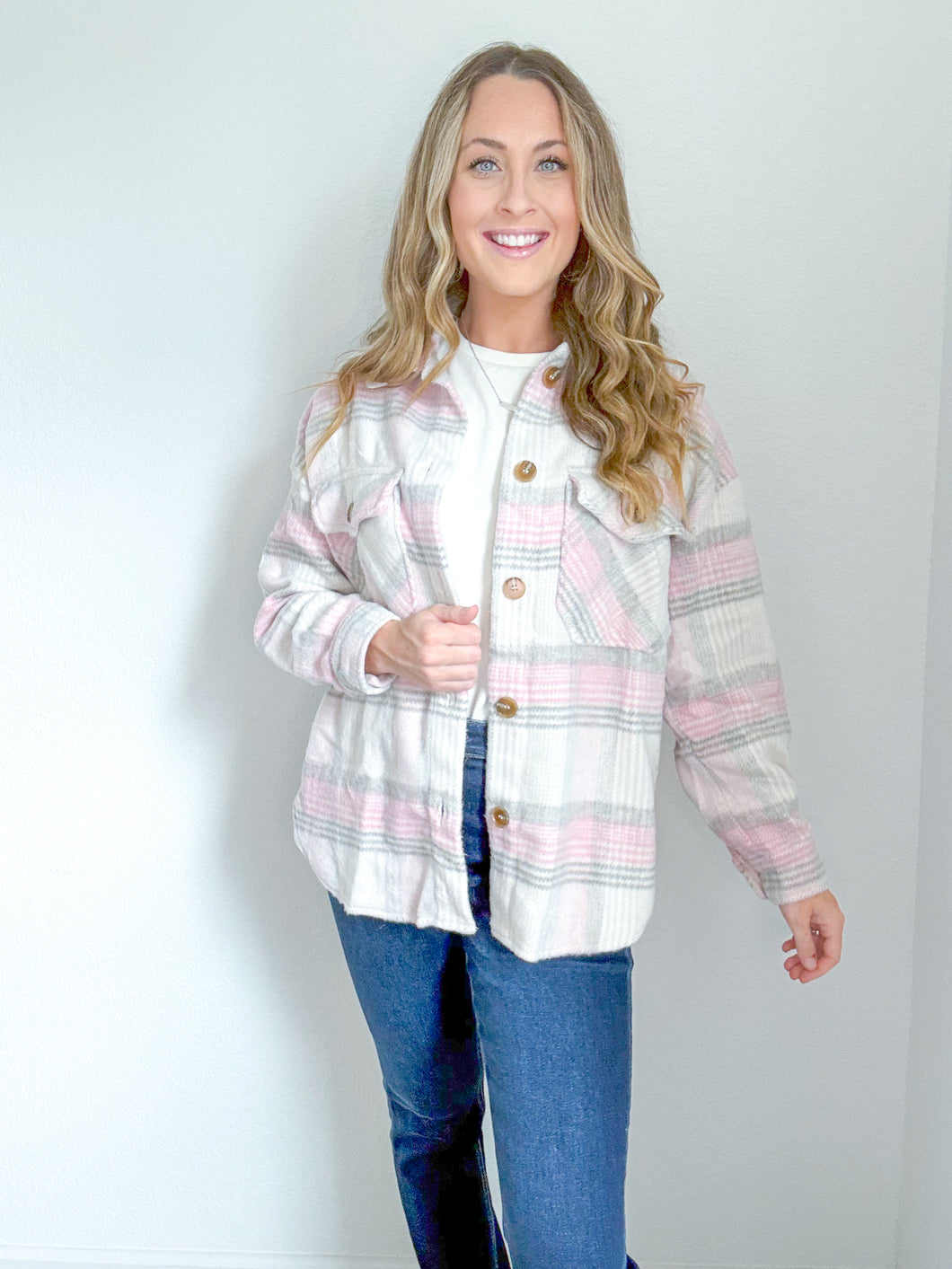 Andi Plaid Print Shacket