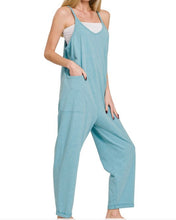 Load image into Gallery viewer, Madison French Terry Jumpsuit- Blue
