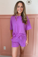 Load image into Gallery viewer, Blaine Corded Short Sleeve Set- Violet
