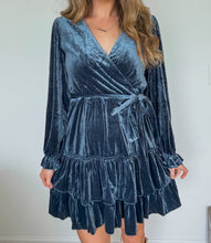 Load image into Gallery viewer, Stella Velvet Ruffled Dress
