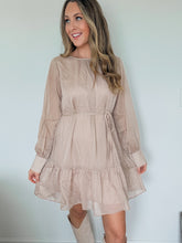 Load image into Gallery viewer, Addison Champagne Ruffled Dress
