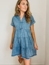 Load image into Gallery viewer, Emma Denim Tiered Dress
