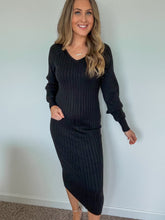 Load image into Gallery viewer, Kathryn Ribbed Knit Midi Length Sweater Dress
