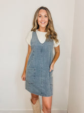 Load image into Gallery viewer, Rylee Denim Overall Dress
