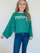 Load image into Gallery viewer, Merry Tinsel Lettering Sweater
