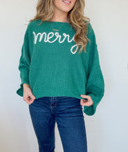 Load image into Gallery viewer, Merry Tinsel Lettering Sweater
