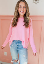 Load image into Gallery viewer, Ribbed Long Sleeve- Pink
