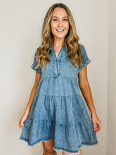 Load image into Gallery viewer, Emma Denim Tiered Dress
