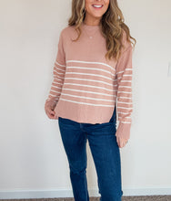 Load image into Gallery viewer, Natalie Drop Shoulder Knit Striped Sweater
