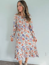 Load image into Gallery viewer, Elizabeth Romantic Floral Smocked Bodice Dress
