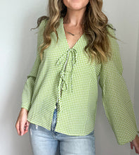 Load image into Gallery viewer, Kathryn Plaid Front Tie Top
