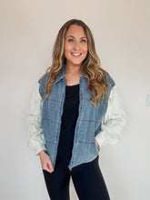 Load image into Gallery viewer, Piper Quilted Denim Jacket
