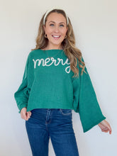 Load image into Gallery viewer, Merry Tinsel Lettering Sweater
